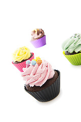 Image showing Colourful cupcakes