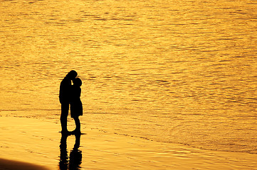Image showing Sunset kiss