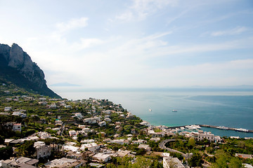 Image showing Panoramic view of Capri, Italy 