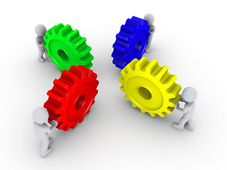 Image showing Put the right cogs together