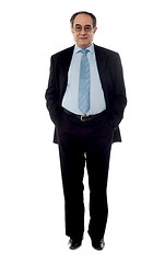 Image showing Full-length view of a company manager