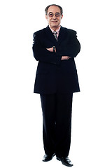 Image showing Successful businessman in black suit