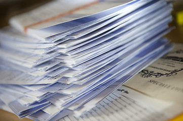 Image showing Stack of paper votes