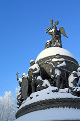 Image showing monument of the millennium to Russia in Great Novgorod 