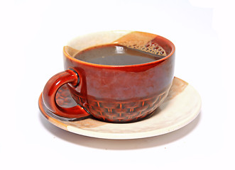 Image showing brown cup on white background