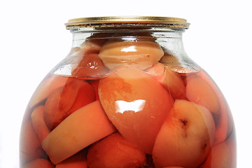 Image showing canned apple in glass jar