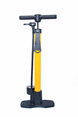 Image showing yellow pump on white background
