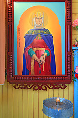 Image showing icon in rural russian orthodox church