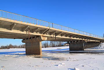 Image showing car bridge through small river