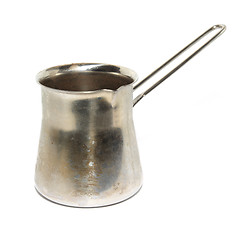 Image showing old coffee-pot on white background