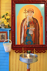 Image showing icon in rural russian orthodox church