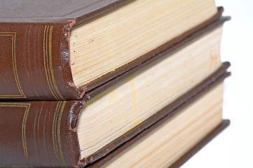 Image showing old books on white background