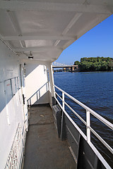 Image showing type with board of the motor ship