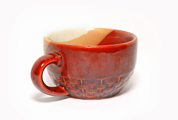 Image showing brown cup on white background