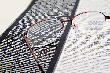 Image showing spectacles on newspaper