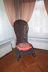 Image showing ancient chair in old house
