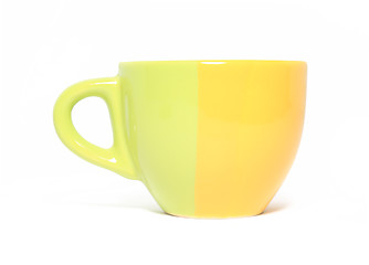 Image showing yellow cup on white background