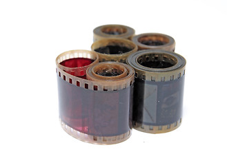 Image showing camera film on white background