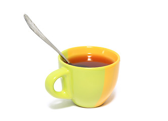 Image showing yellow cup on white background