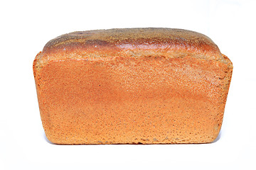 Image showing brown bread on white background