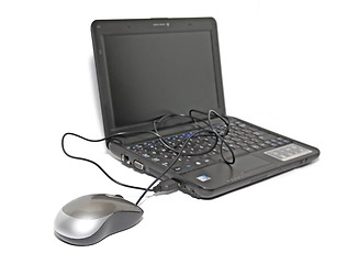 Image showing modern netbook on white background