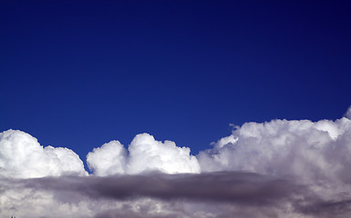 Image showing storm cloud in blue sky