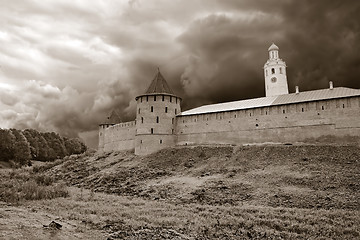 Image showing ancient fortress on small hill