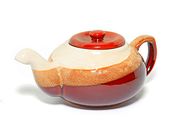 Image showing brown teapot on white background