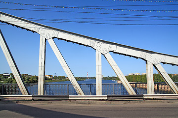 Image showing town bridge through small river