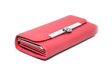 Image showing red purse on white background