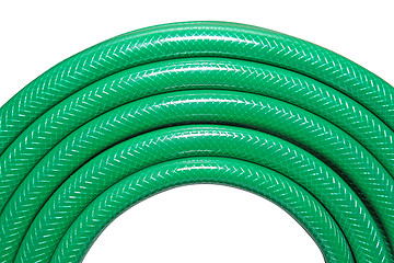 Image showing green hose on white background