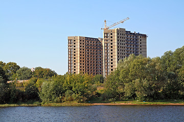 Image showing new house on coast river