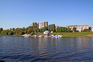 Image showing motorboat on quay 