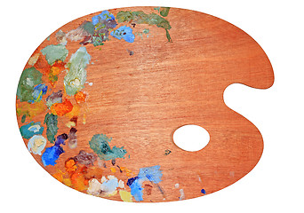 Image showing wooden palette on white background