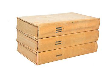 Image showing old books on white background