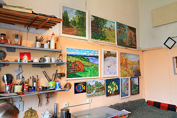 Image showing artist studio in old building