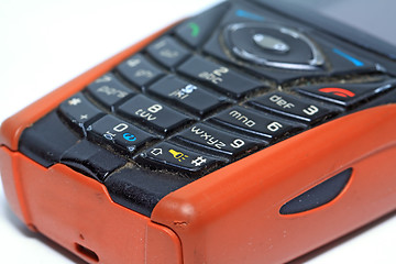 Image showing old telephone on white background