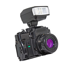 Image showing aging camera on white background