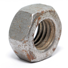 Image showing aging nut on white background