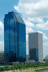 Image showing Two high-rise office buildings