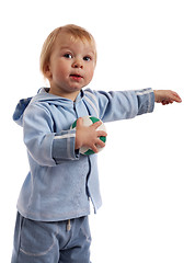 Image showing Little boy with ball