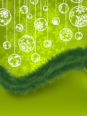 Image showing Green vector winter with snowflakes. EPS 8