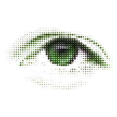 Image showing Abstract green human digital eye. EPS 8