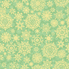 Image showing Christmas pattern snowflake seamless. EPS 8