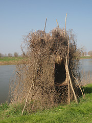 Image showing Duck hunt shelter.