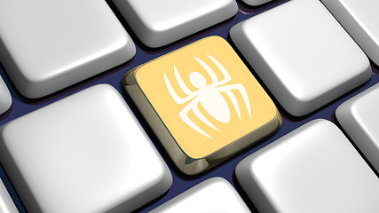 Image showing Keyboard (detail) with virus key