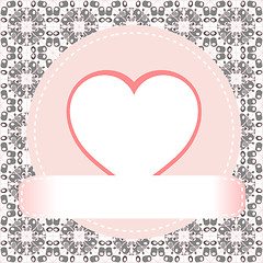 Image showing Valentine's day vector background hearts with ribbon