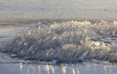 Image showing Ice Crystals Forming on Lake