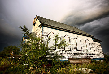 Image showing Abandoned Church After Storm
