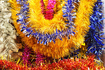 Image showing garlands and decorations for Christmas and New Year